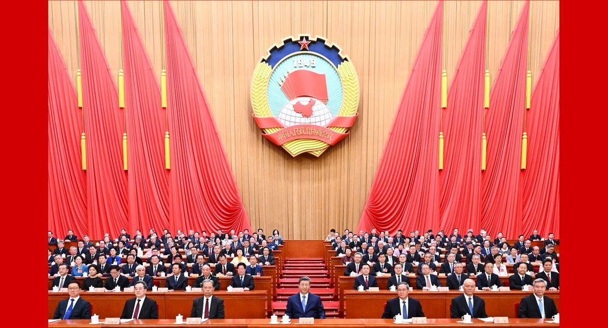 全国政协十四届四次会议在京开幕  习近平等党和国家领导人到会祝贺